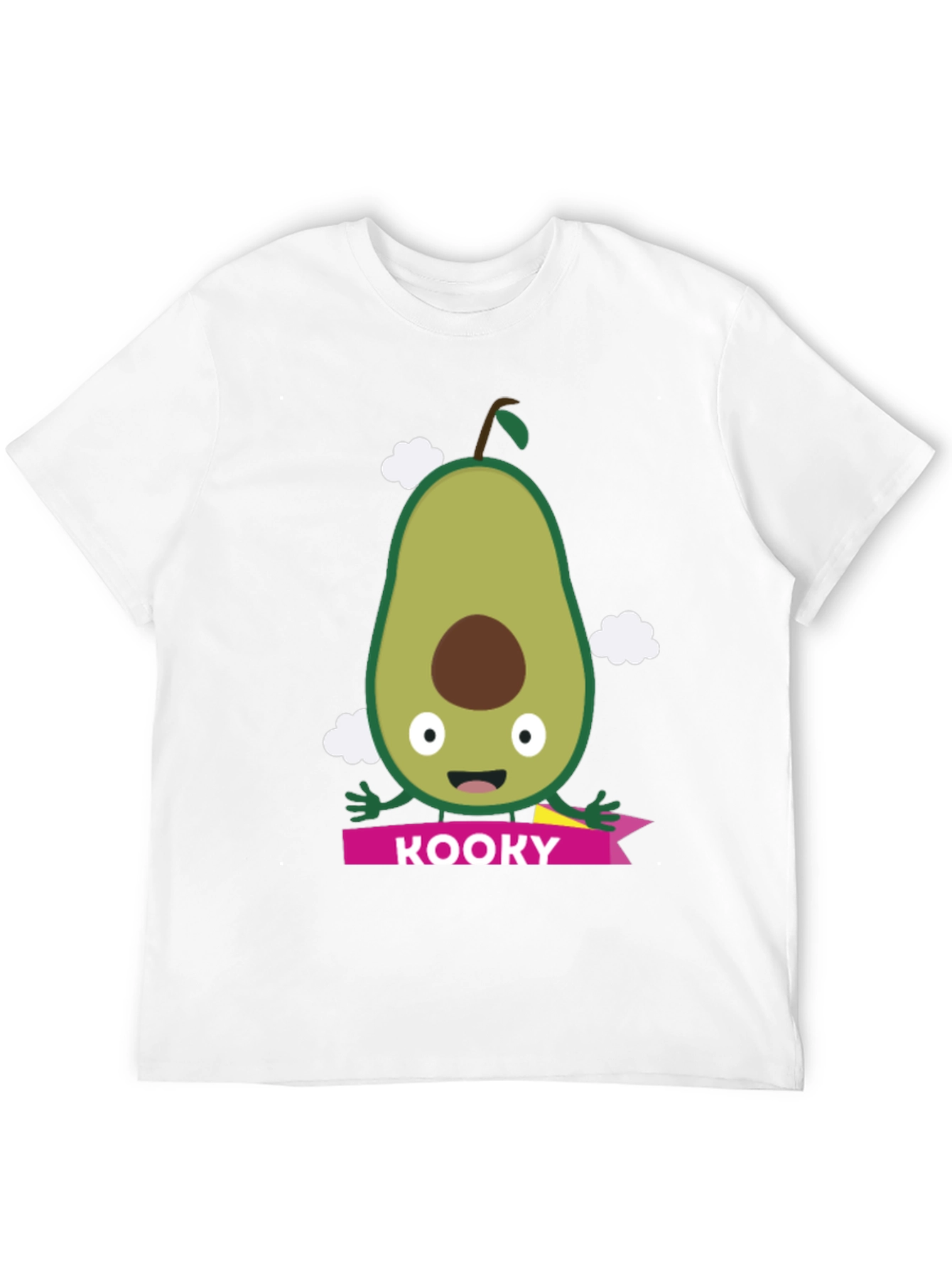 Kooky Avocado Graphic Tee - Black Cotton T-Shirt