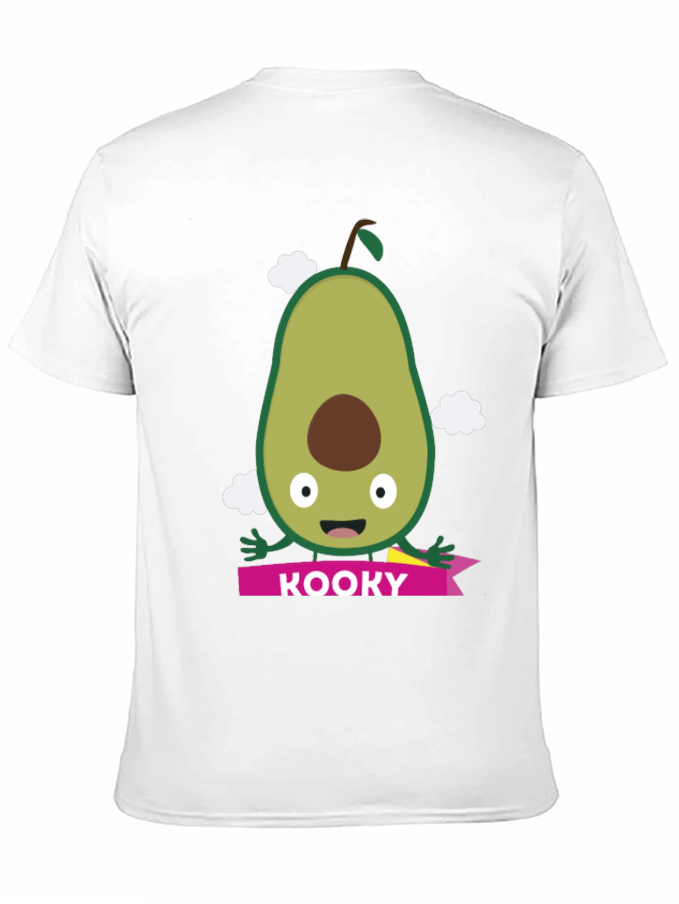 Kooky Avocado Graphic Tee - Black Cotton T-Shirt