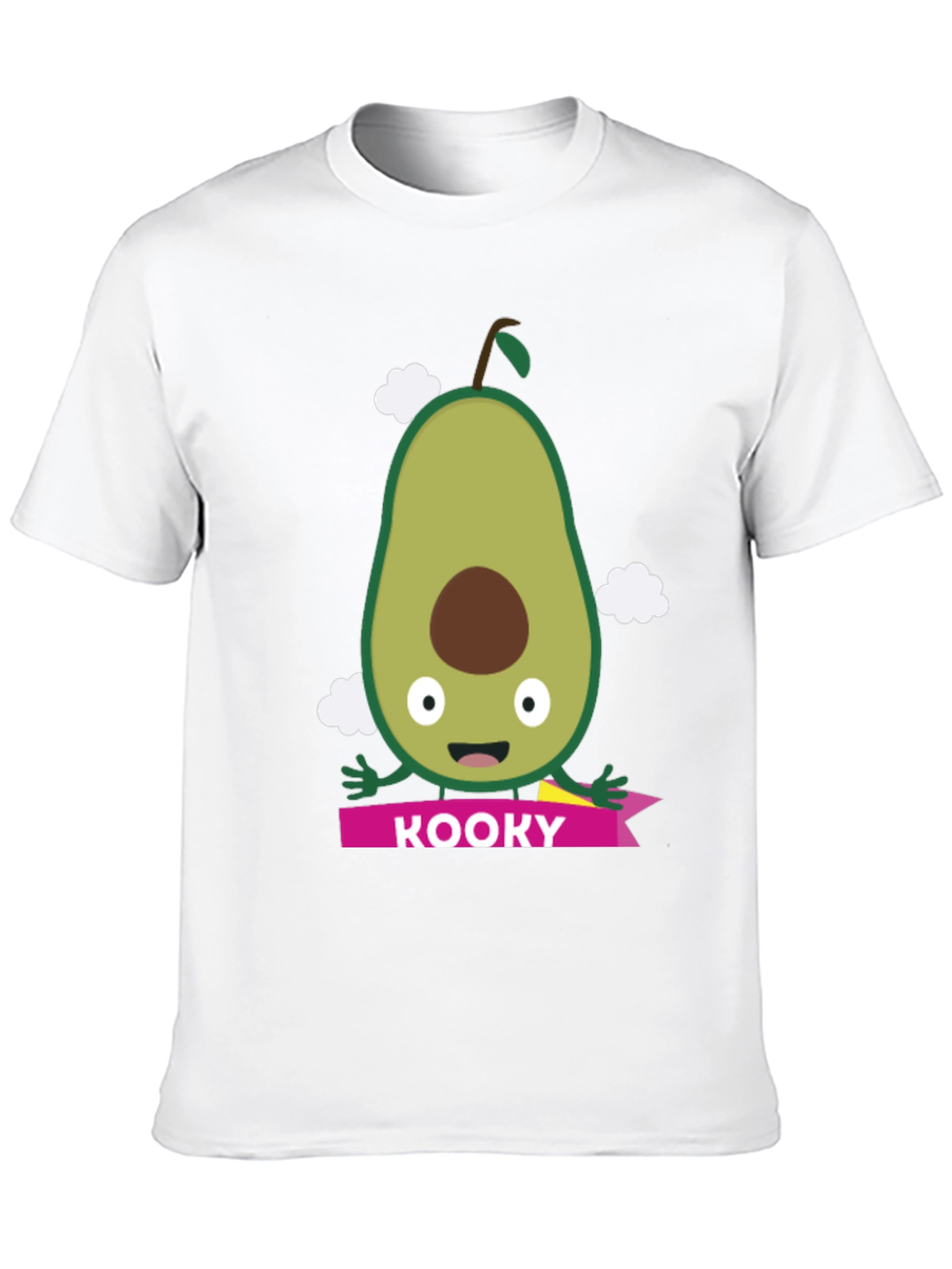 Kooky Avocado Graphic Tee - Black Cotton T-Shirt