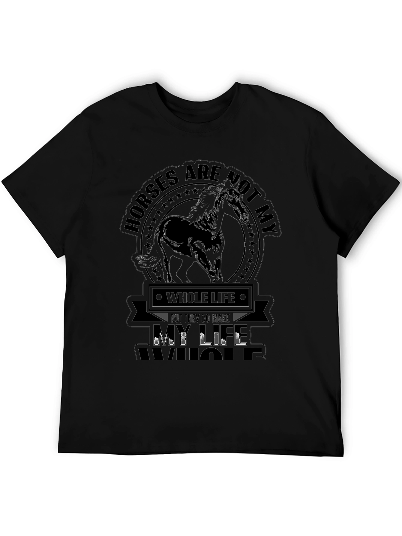 Horses My Life Mens Graphic T-Shirt