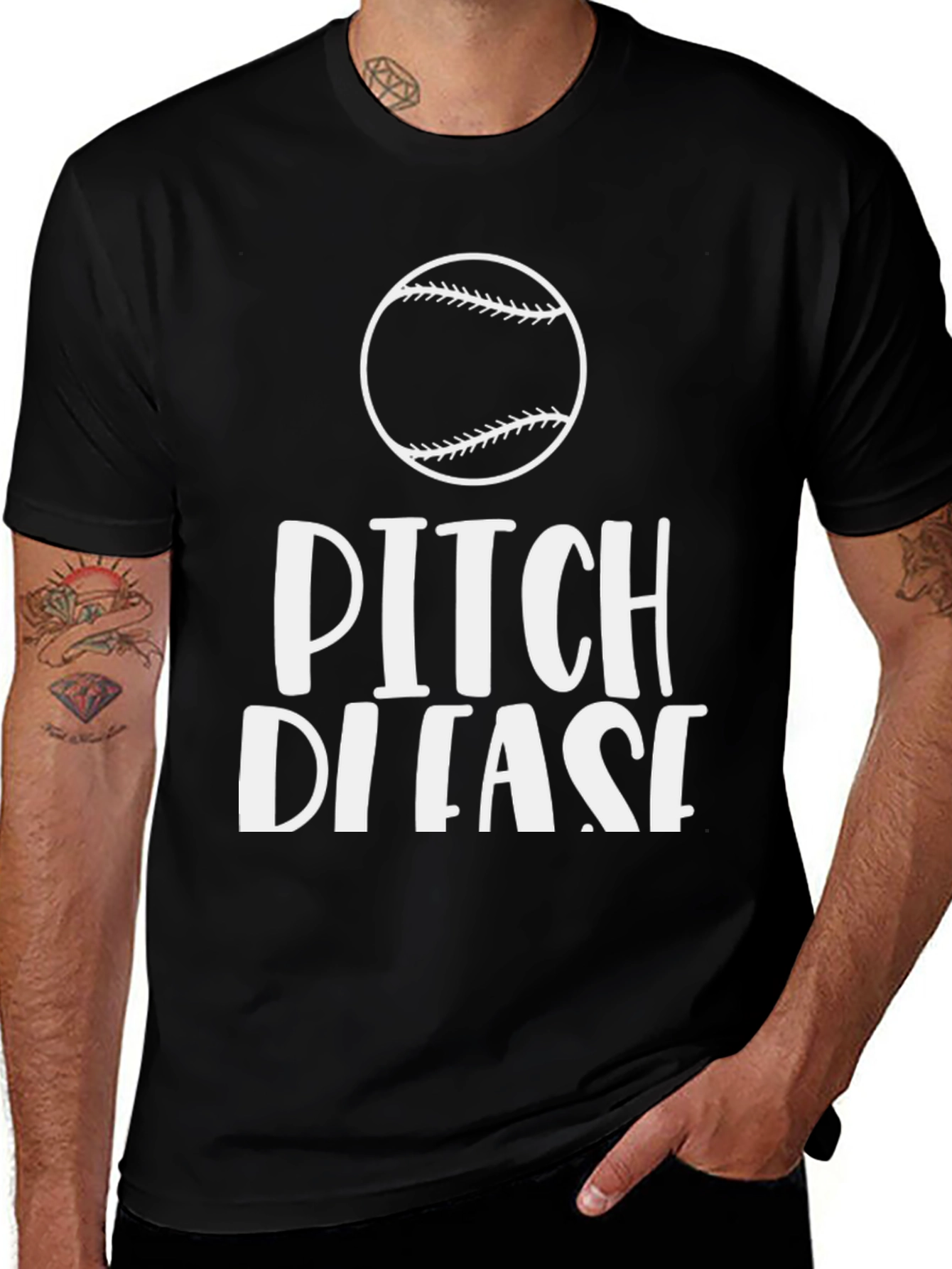 Pitch Please Baseball Graphic T-Shirt