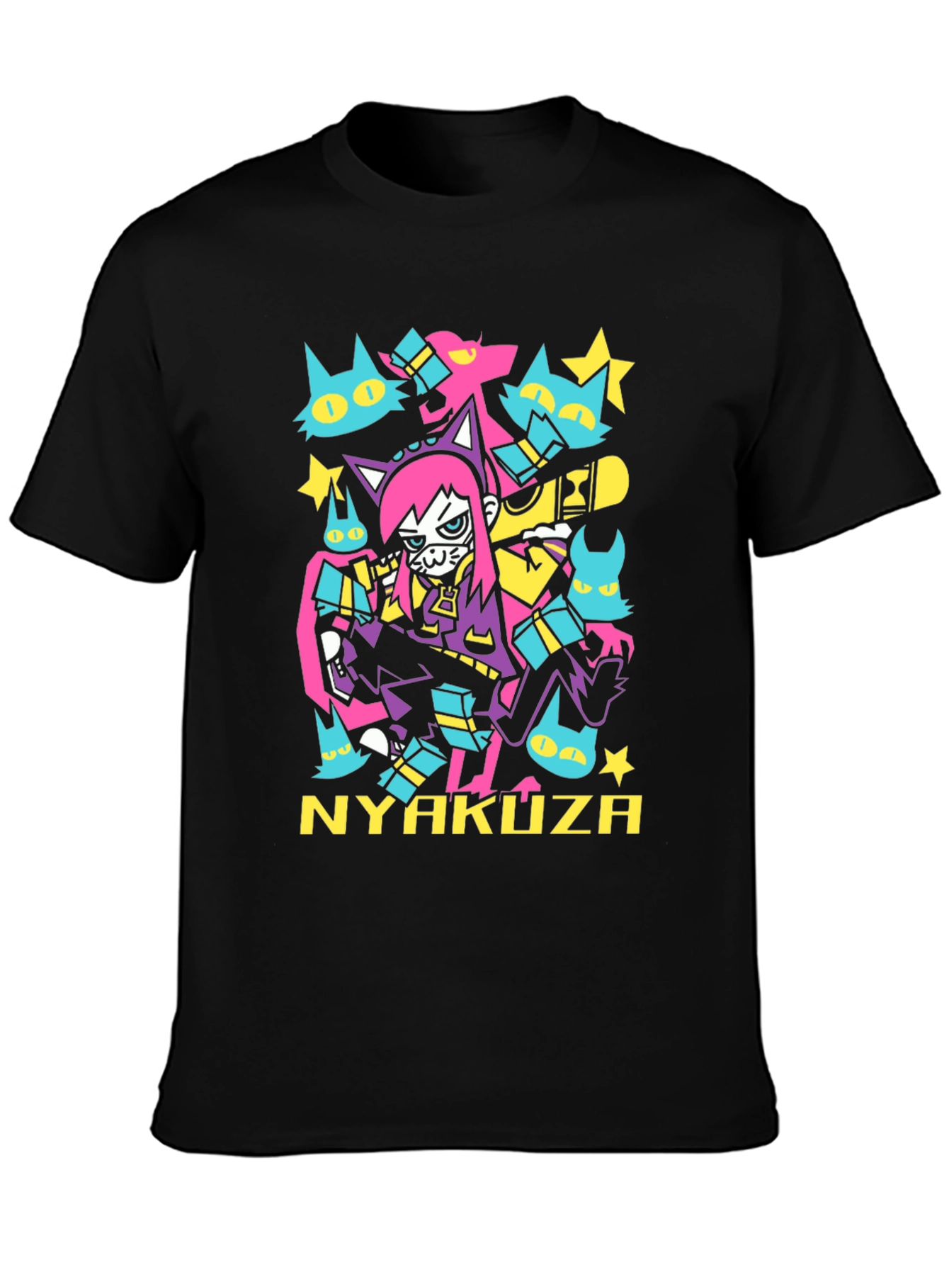 Nyakuza Cats Graphic Tee - Anime Inspired Streetwear
