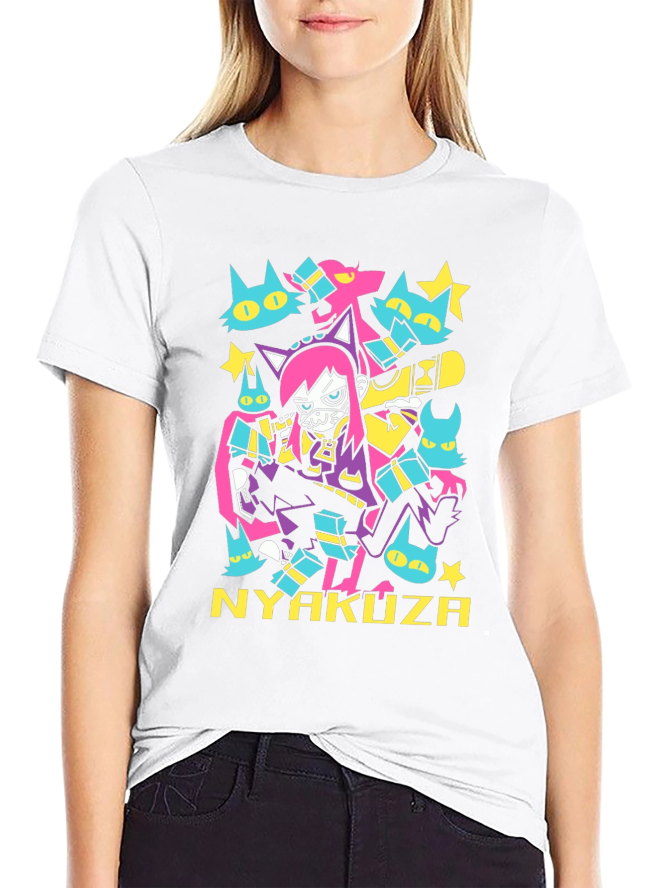 Nyakuza Cats Graphic Tee - Anime Inspired Streetwear