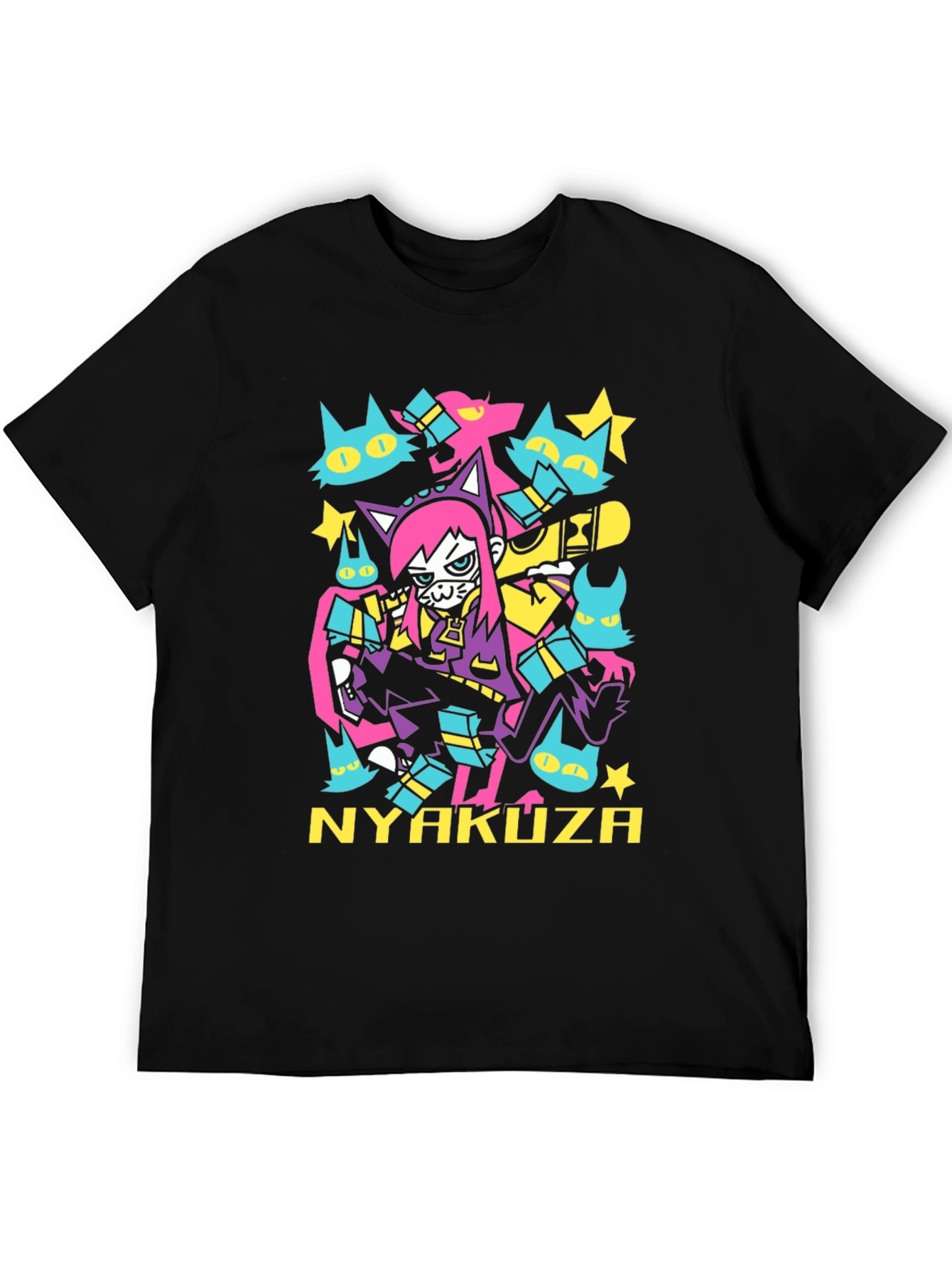 Nyakuza Cats Graphic Tee - Anime Inspired Streetwear