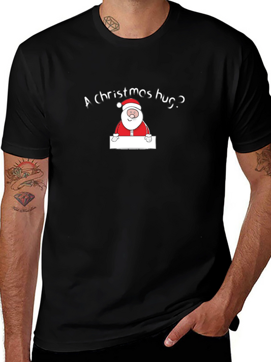 Christmas Hug Santa Graphic T-Shirt