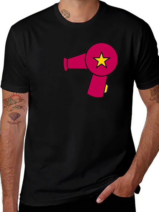 Hair Dryer Star Graphic T-Shirt