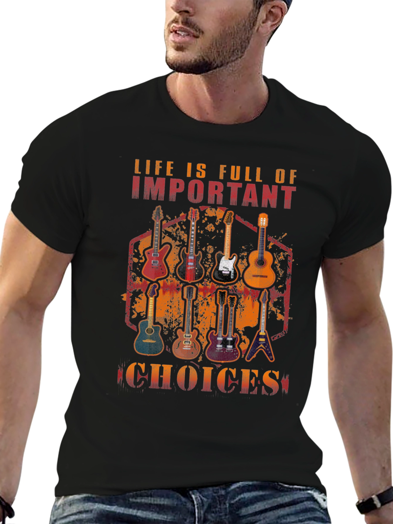 Guitar Choices Graphic T-Shirt - Music Lover Tee