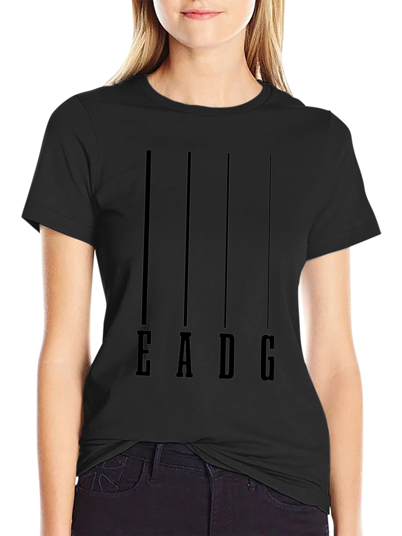 EADG Bass Guitar Tuning Black T-Shirt