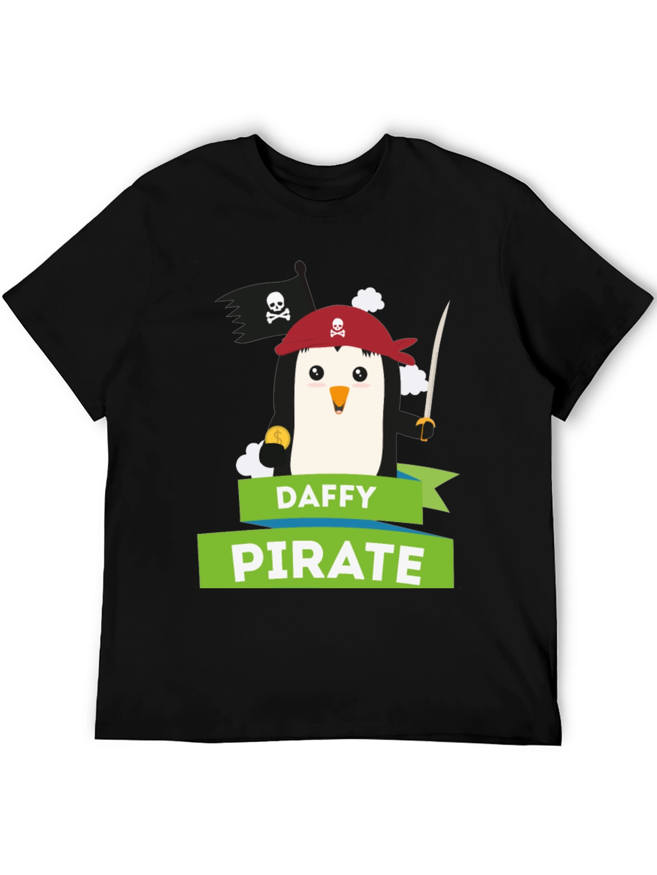 Daffy Pirate T-Shirt: Cute Penguin Design