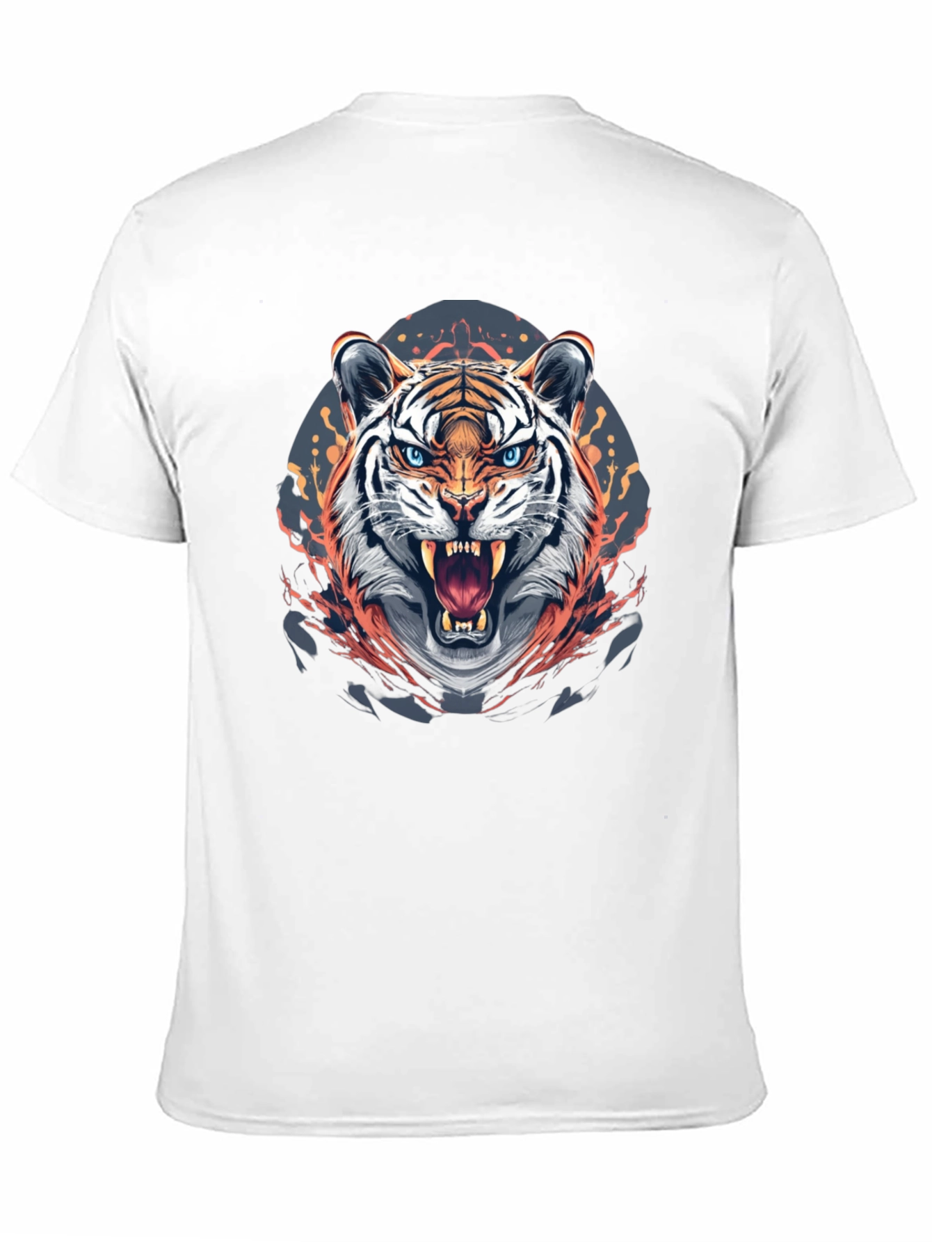 Fierce Tiger Graphic Print Black T-Shirt