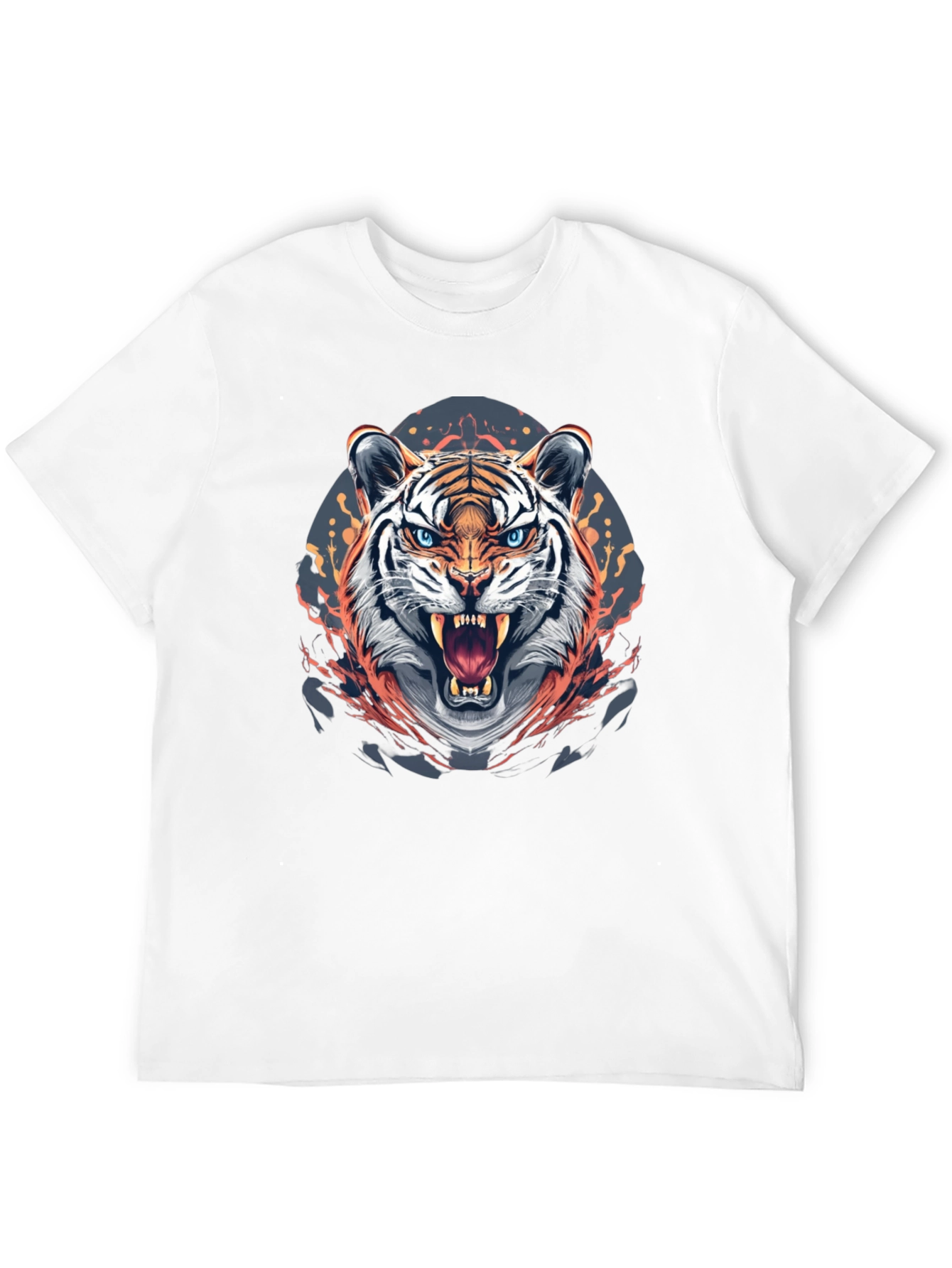 Fierce Tiger Graphic Print Black T-Shirt