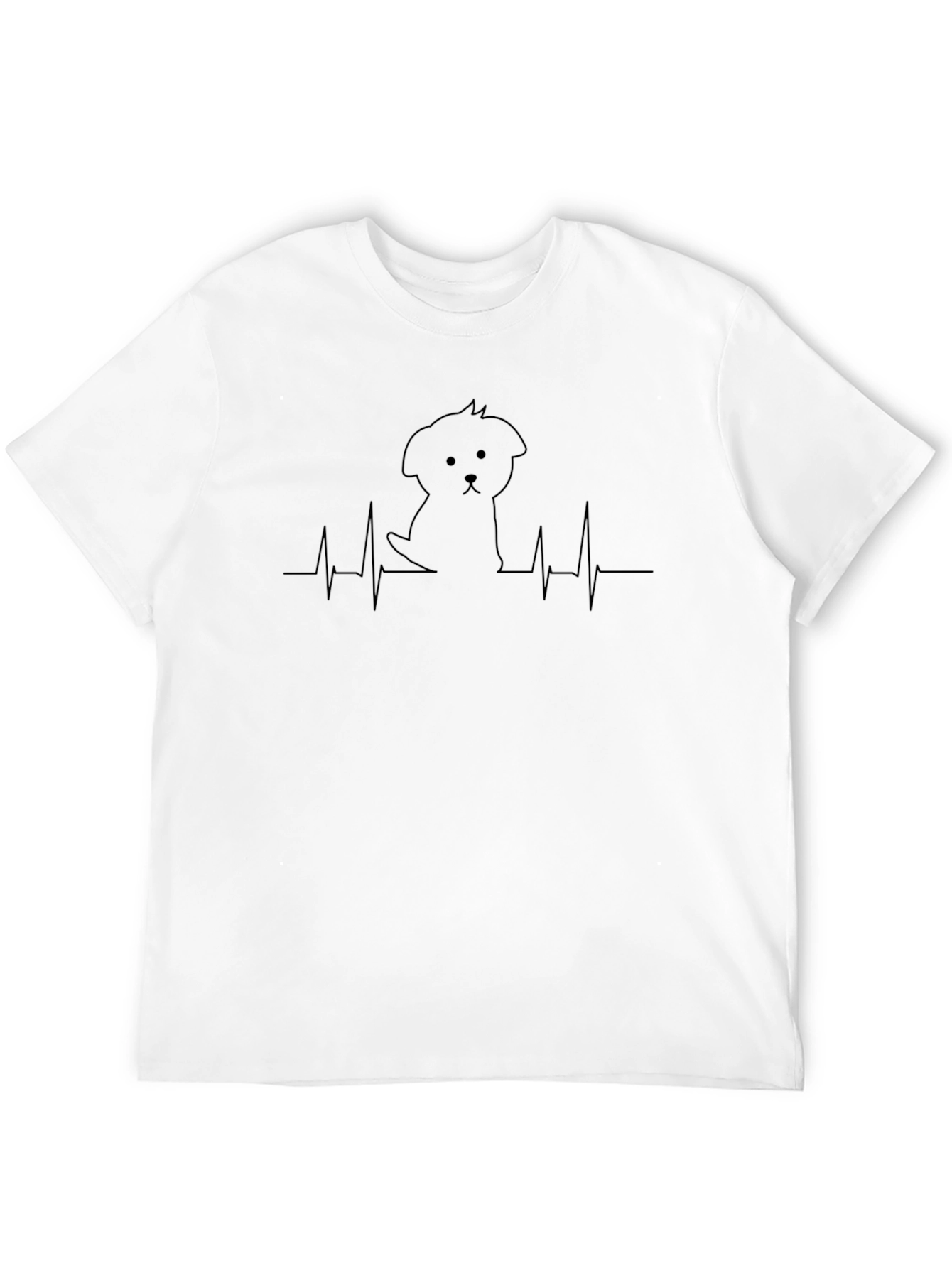 Heartbeat Dog T-Shirt - Cute Puppy Design