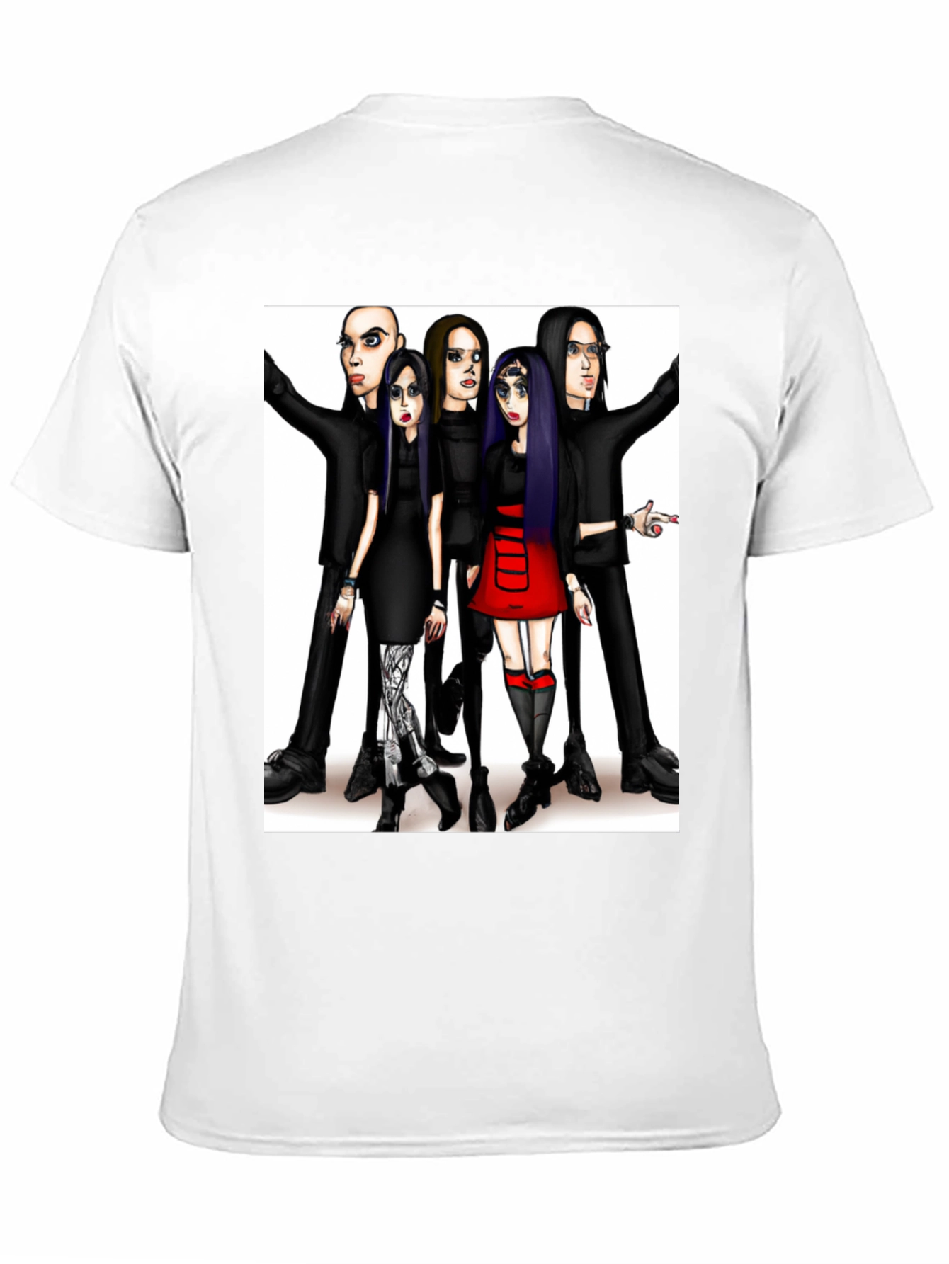 Cartoon Band Black T-Shirt