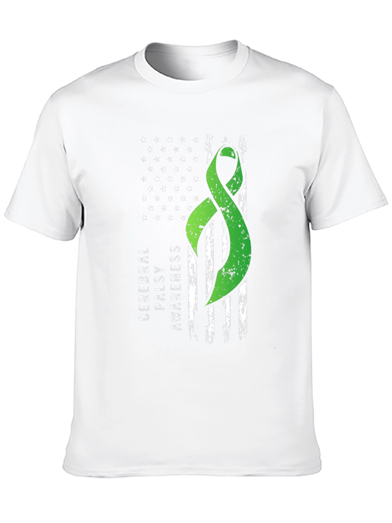Cerebral Palsy Awareness Ribbon Flag Graphic Tee