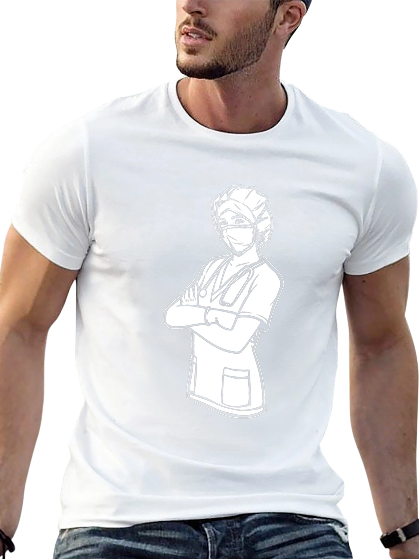 Nurse Graphic T-Shirt - Black Cotton Tee