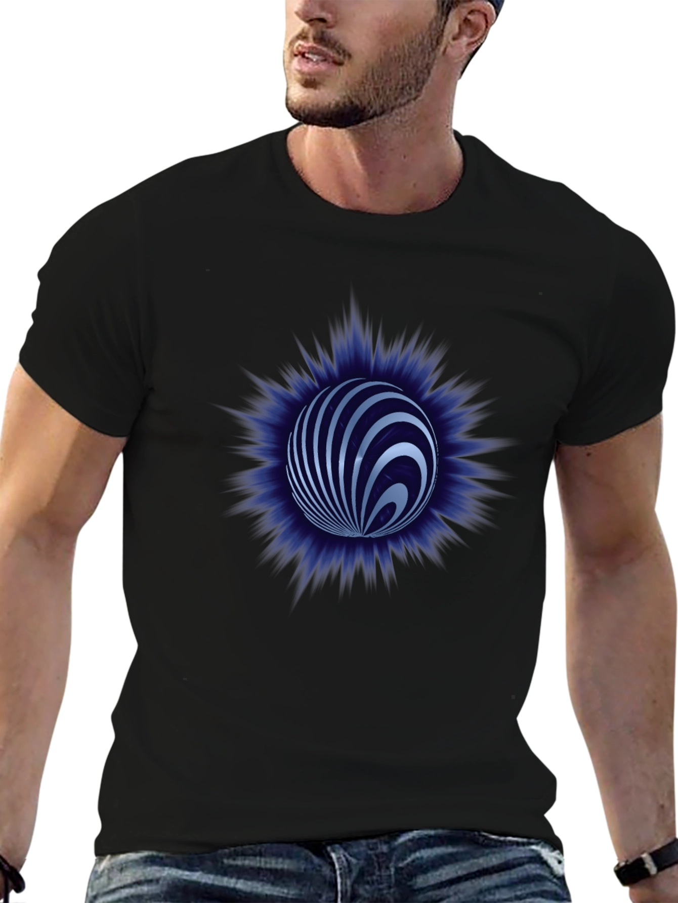Abstract Sphere Graphic Tee - Modern Style