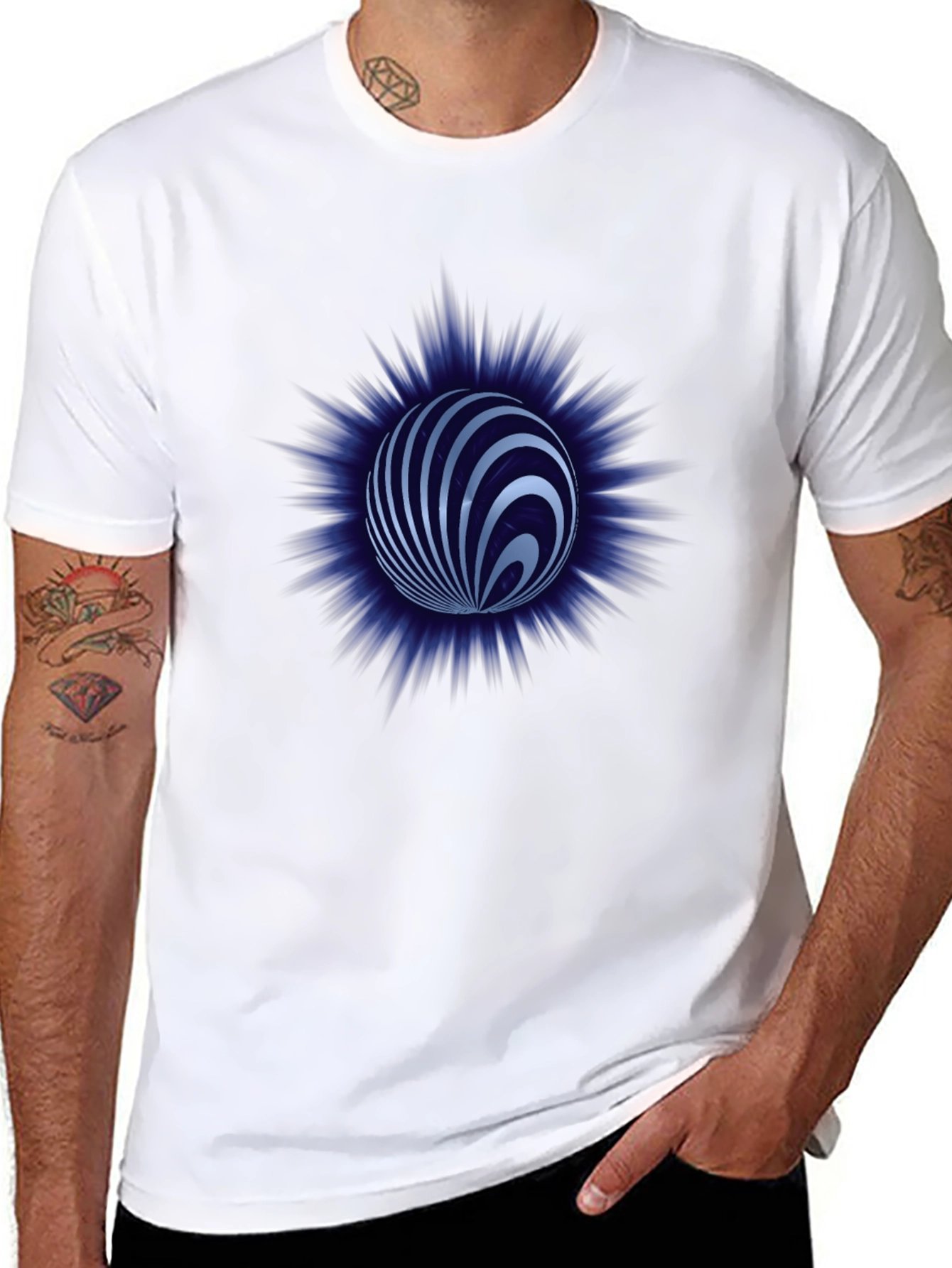Abstract Sphere Graphic Tee - Modern Style