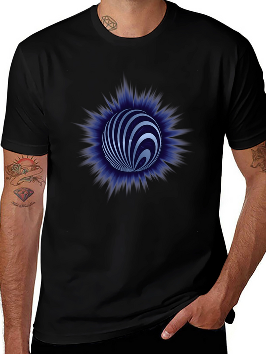 Abstract Sphere Graphic Tee - Modern Style