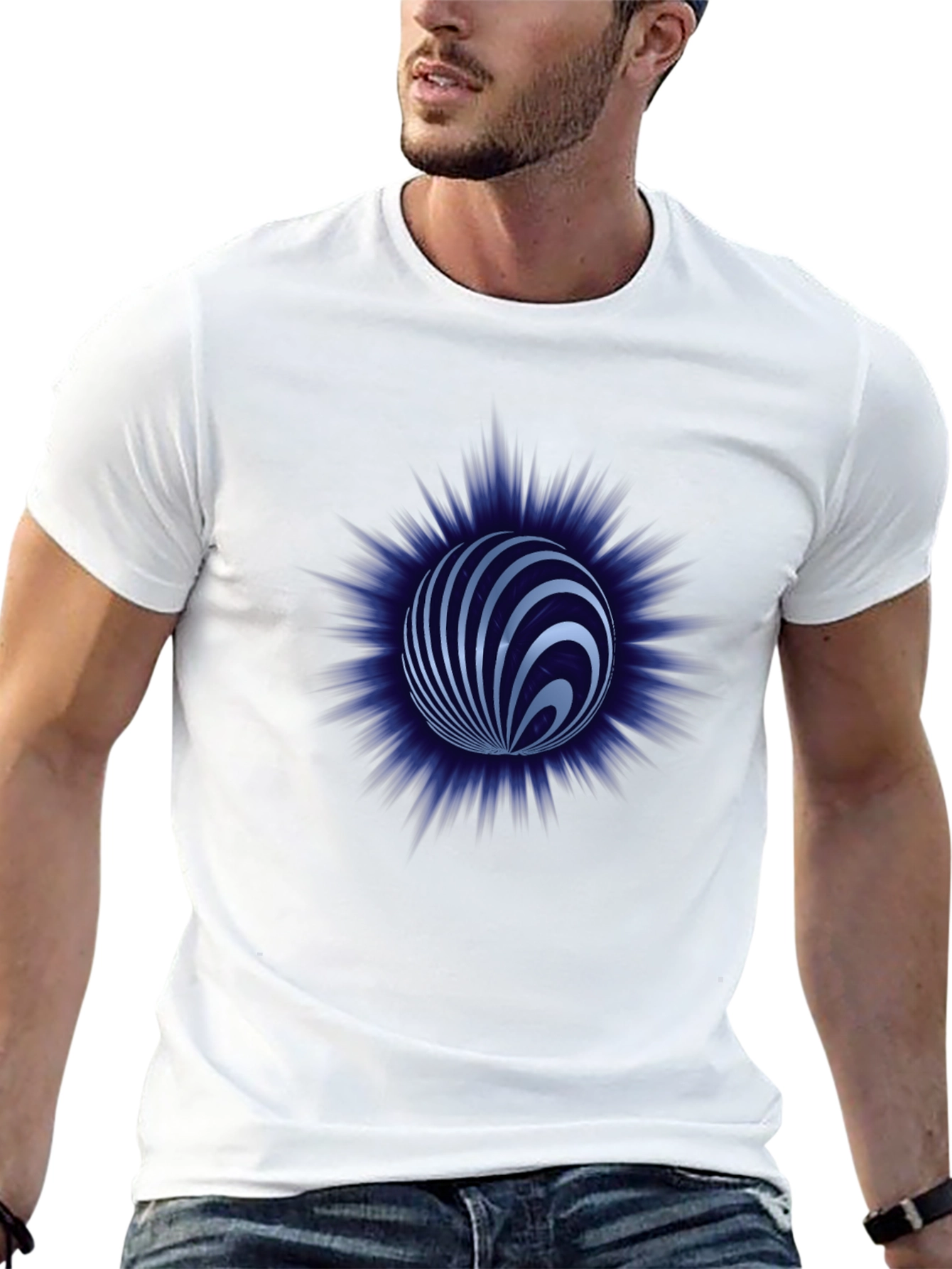 Abstract Sphere Graphic Tee - Modern Style