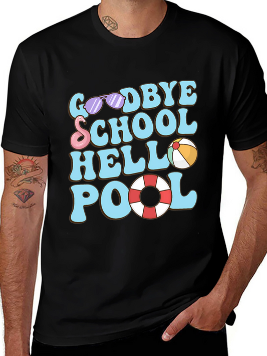 Goodbye School Hello Pool Graphic T-Shirt