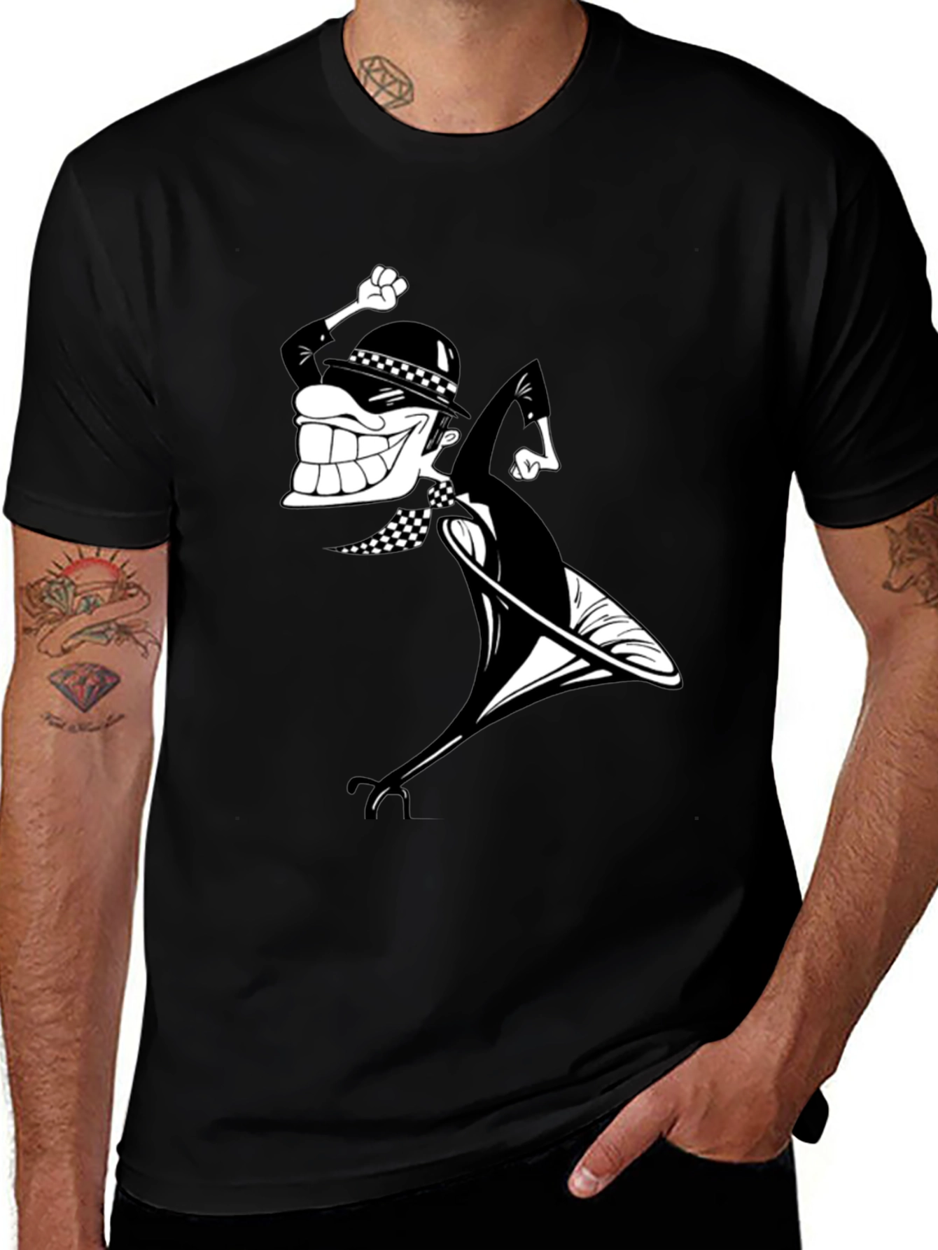 2 Tone Ska Rude Boy T-Shirt Black