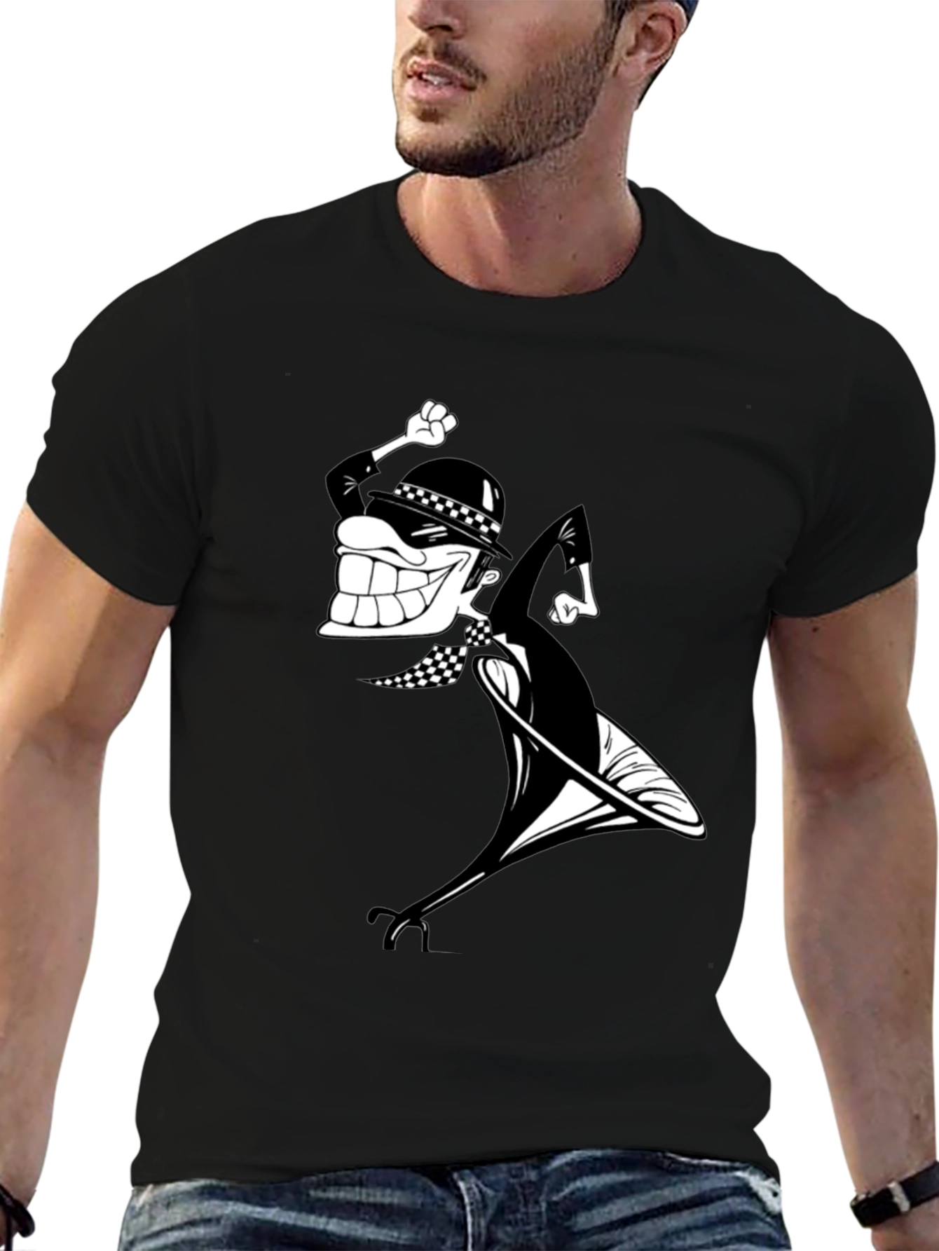 2 Tone Ska Rude Boy T-Shirt Black