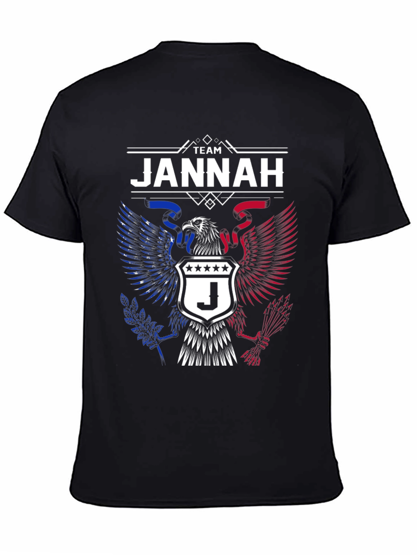 Team Jannah Eagle Graphic T-Shirt - Patriotic Design