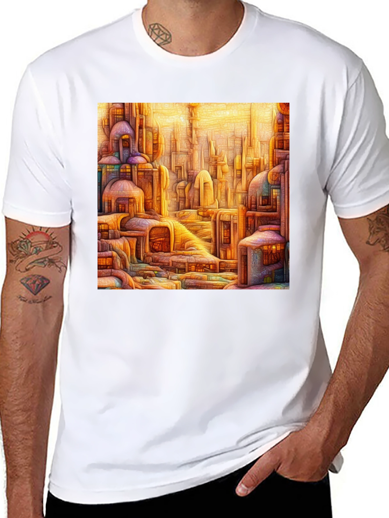 Abstract Cityscape Graphic Tee
