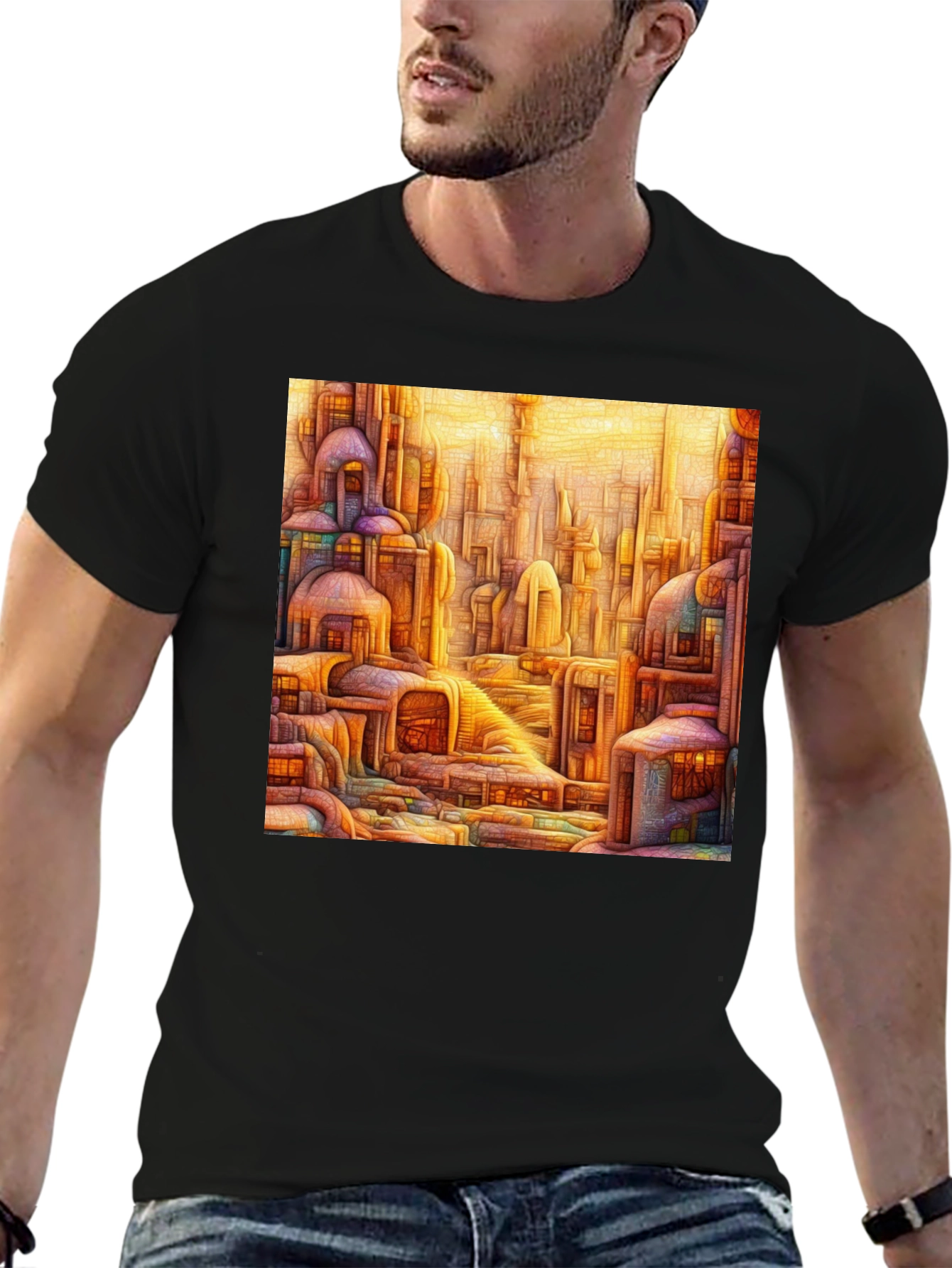 Abstract Cityscape Graphic Tee