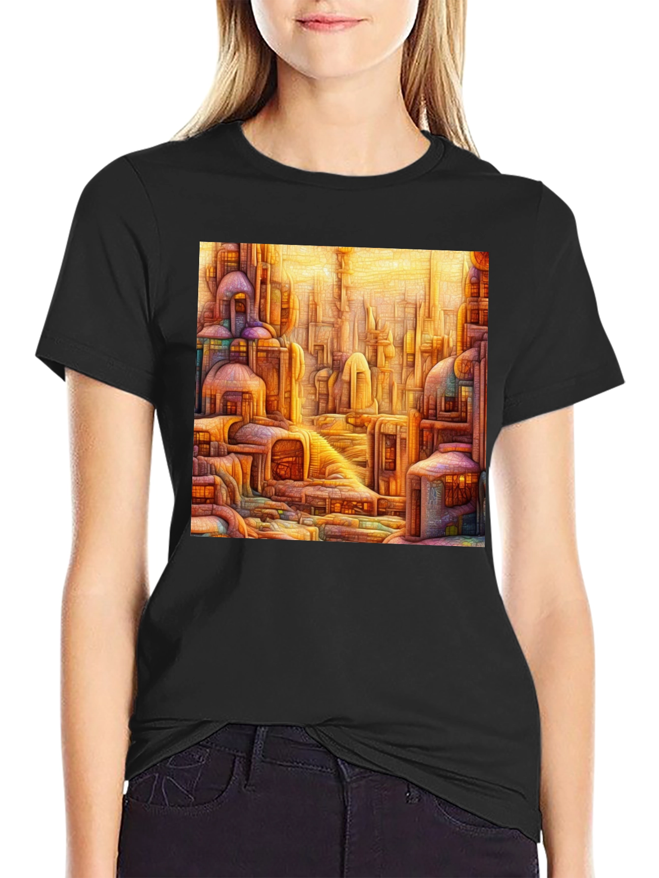 Abstract Cityscape Graphic Tee
