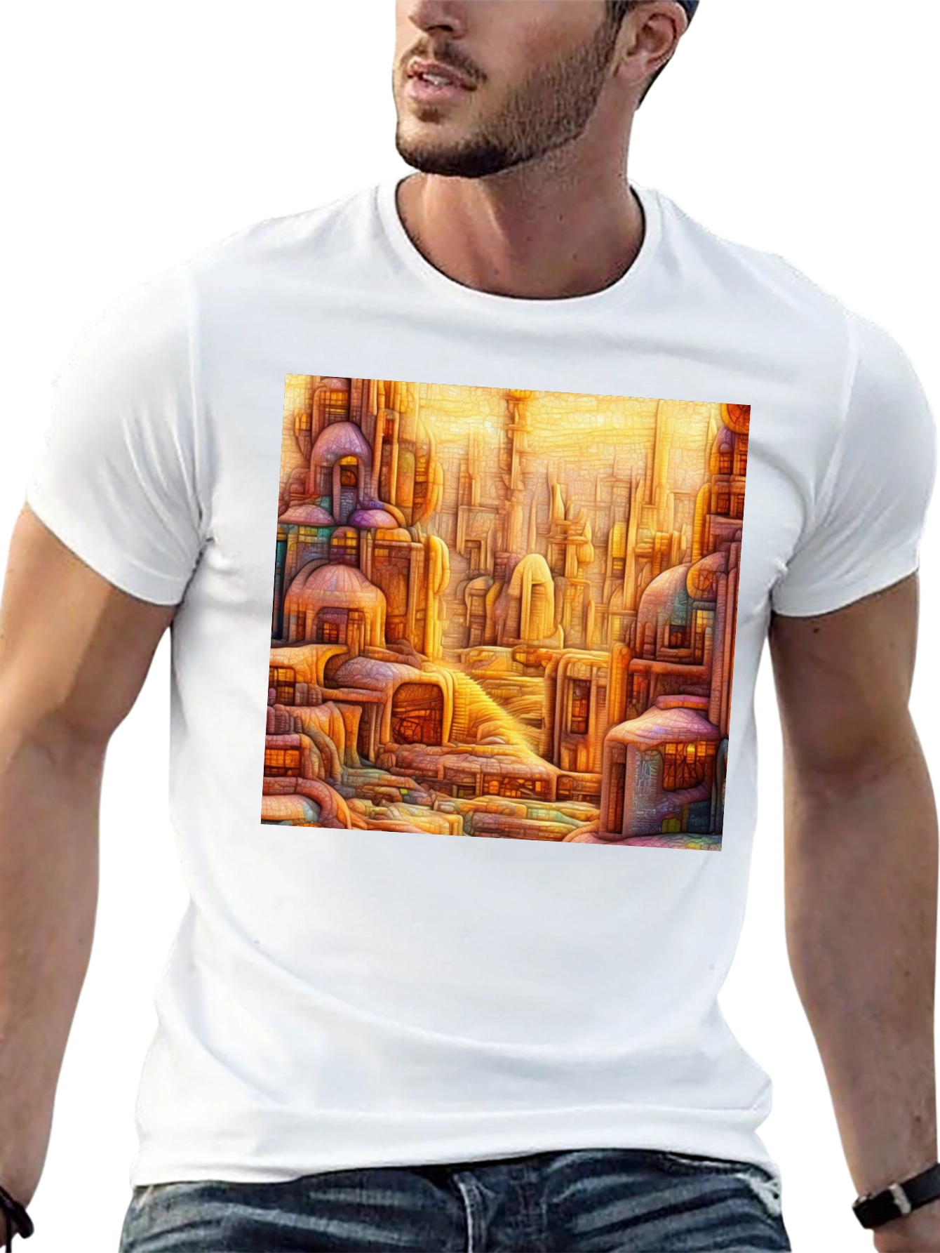 Abstract Cityscape Graphic Tee