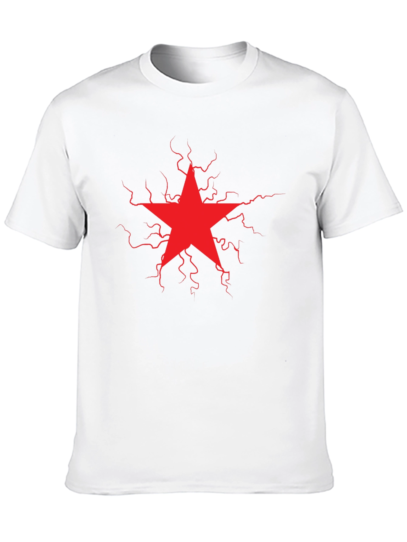 Red Star Lightning Bolt Graphic Tee