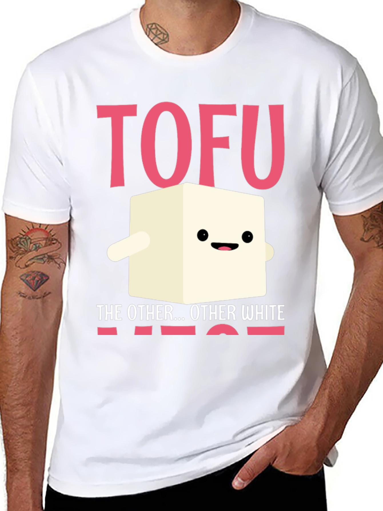 Tofu The Other White Meat Novelty Graphic T-Shirt