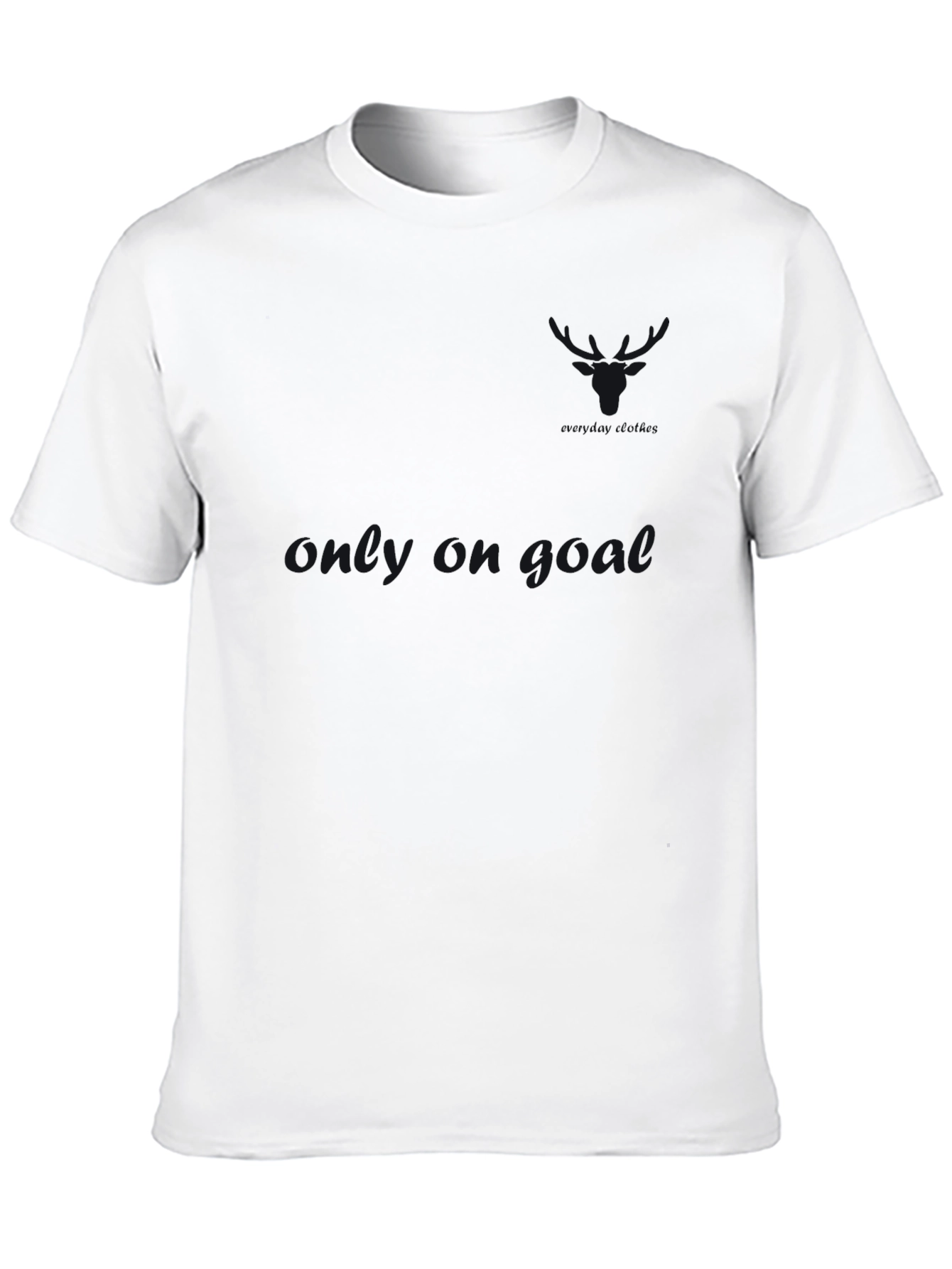Mens Solid Black Casual T-Shirt