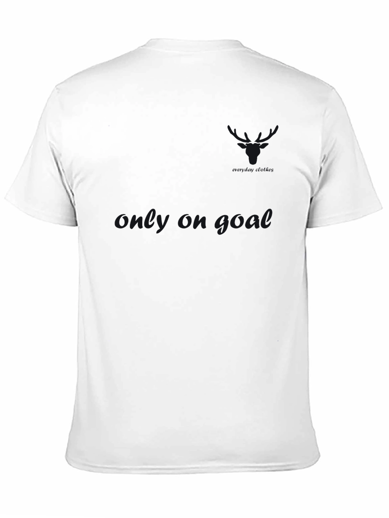 Mens Solid Black Casual T-Shirt