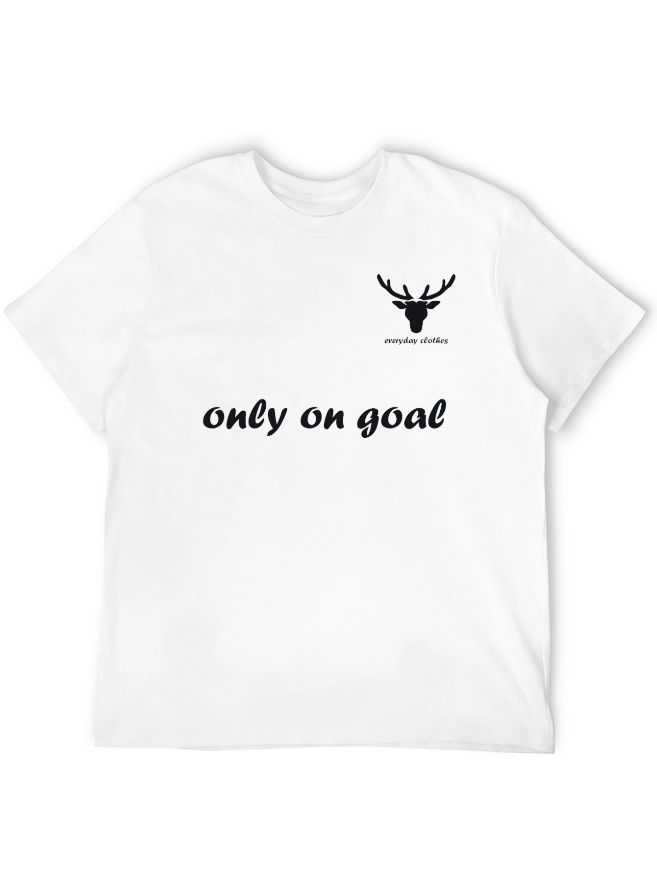 Mens Solid Black Casual T-Shirt