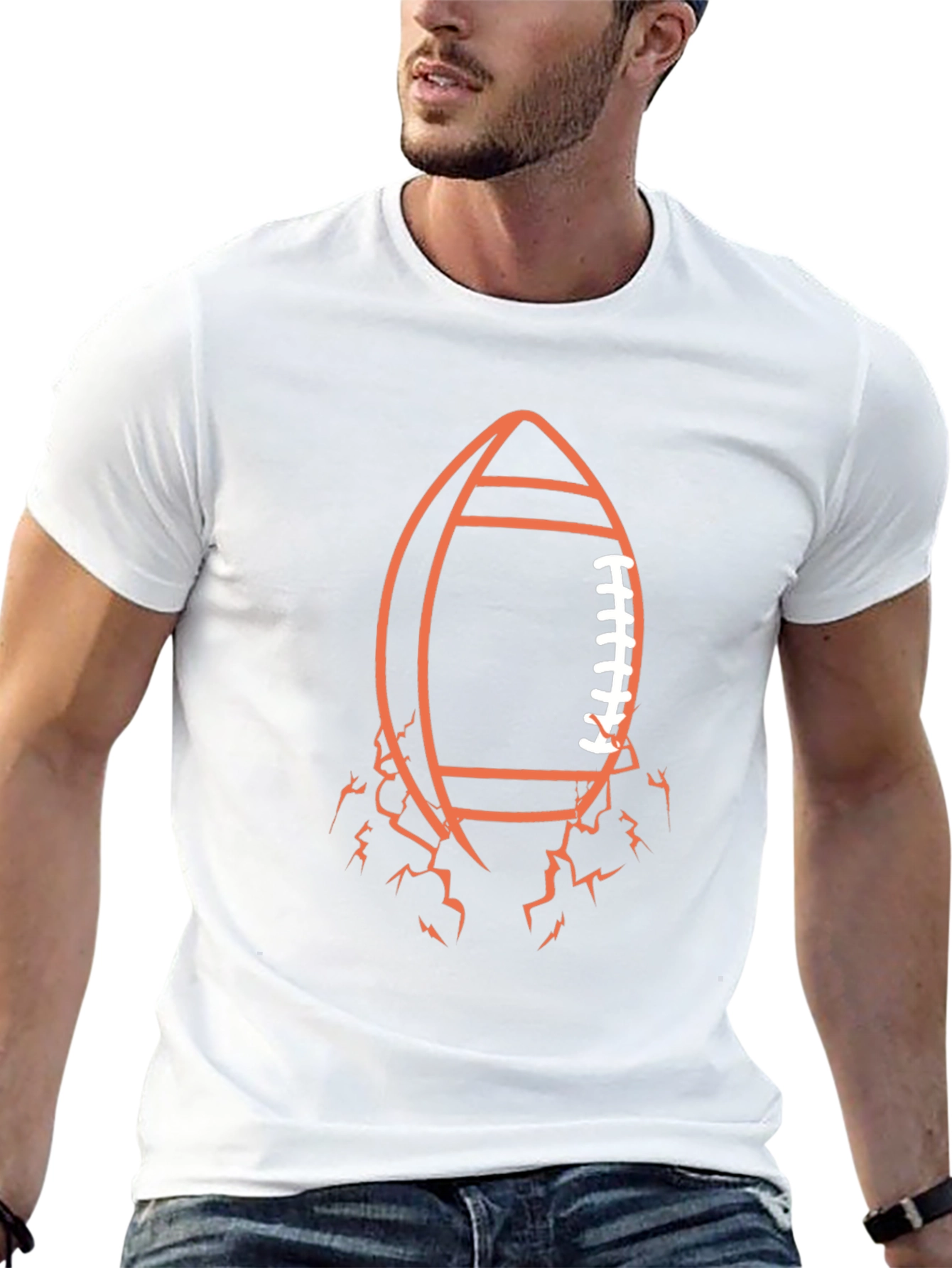 Football Graphic Tee - Black Casual Shirt