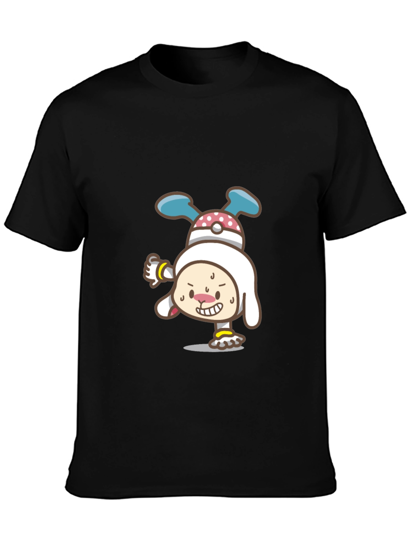 Cartoon Character Graphic Black T-Shirt