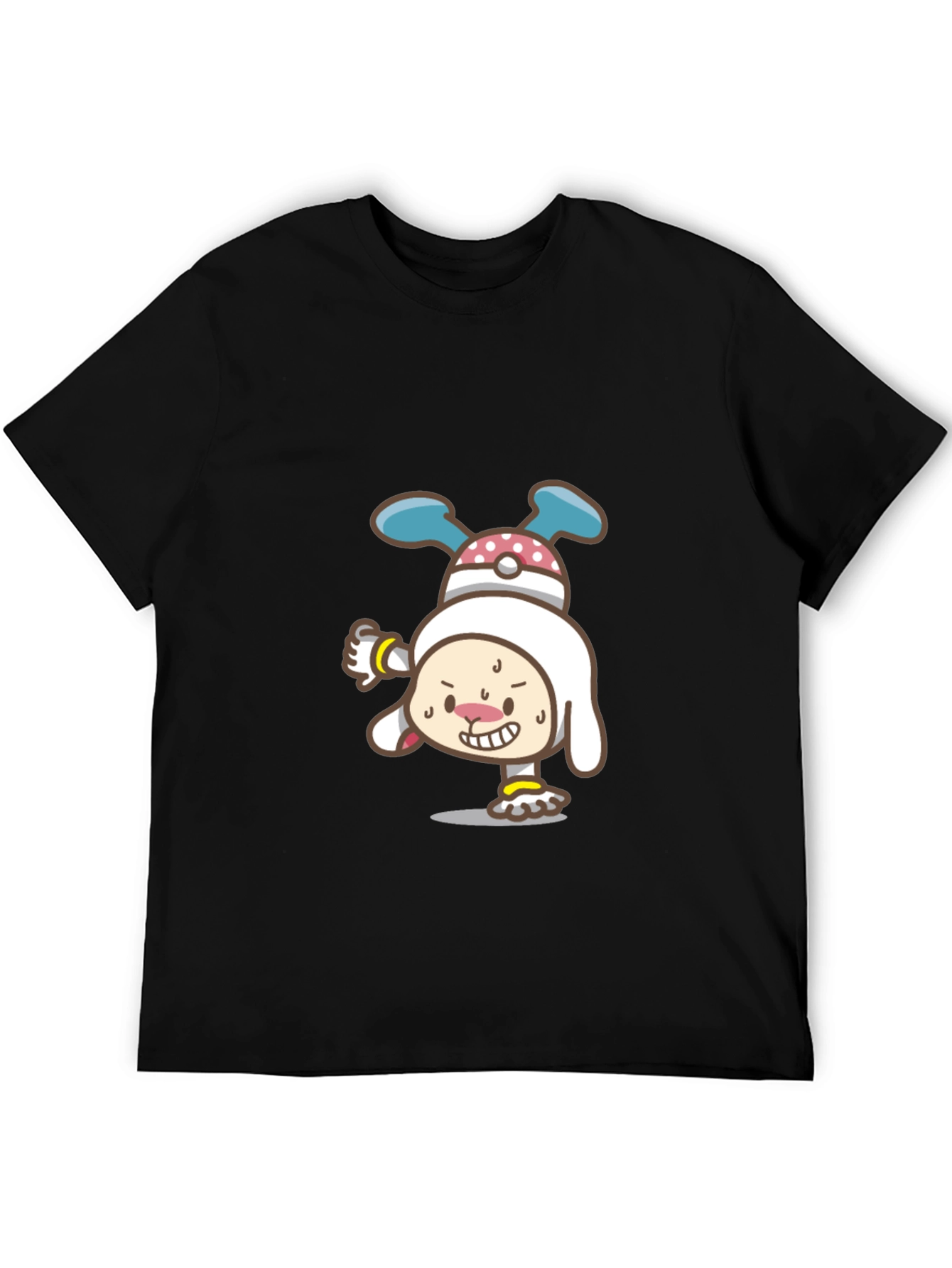 Cartoon Character Graphic Black T-Shirt