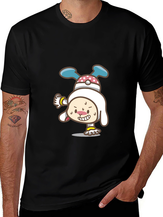 Cartoon Character Graphic Black T-Shirt