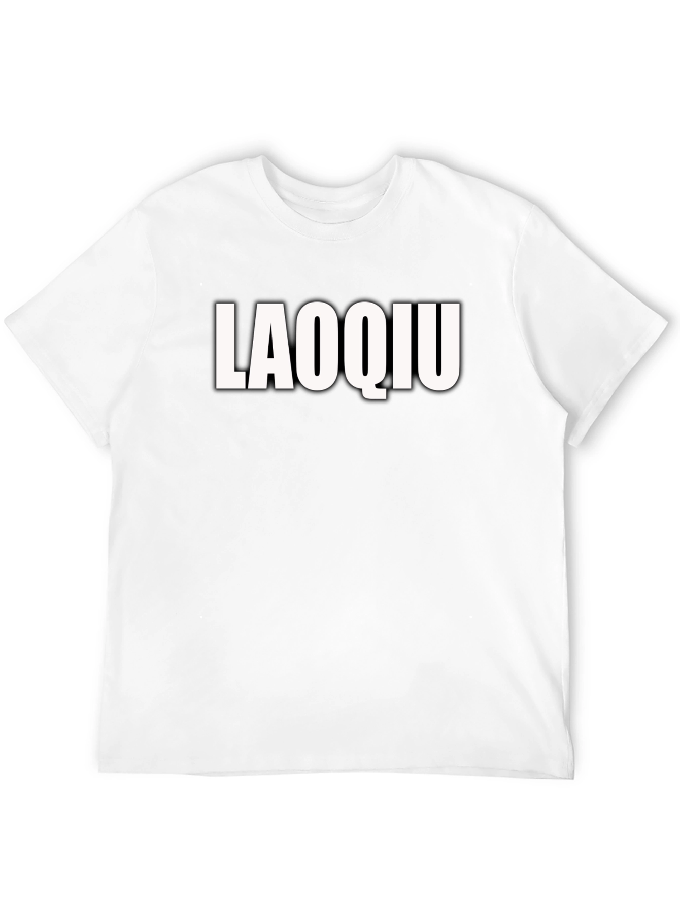 Laoqiu Graphic Tee - Trendy Black Cotton T-Shirt
