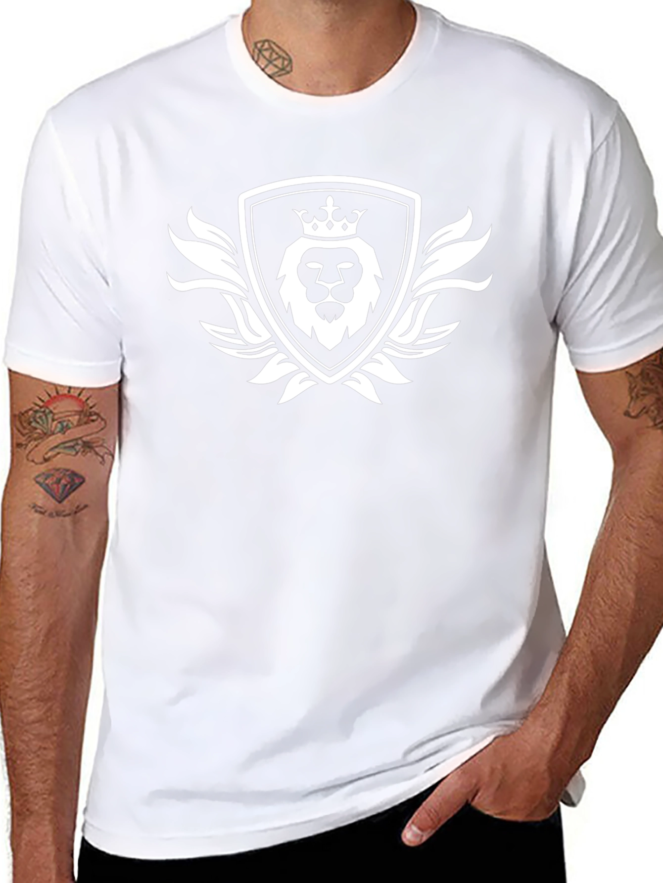 Black Lion Crest Graphic Tee
