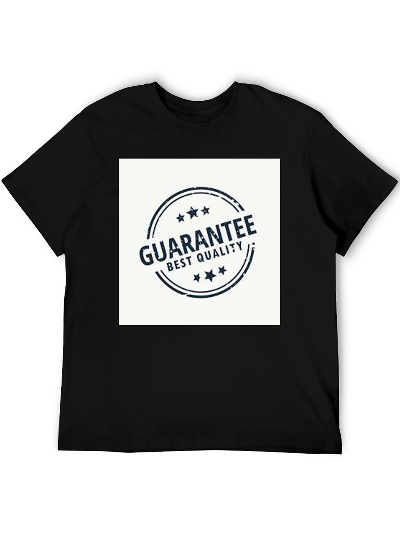 Mens Black T-Shirt - Guarantee Best Quality Print