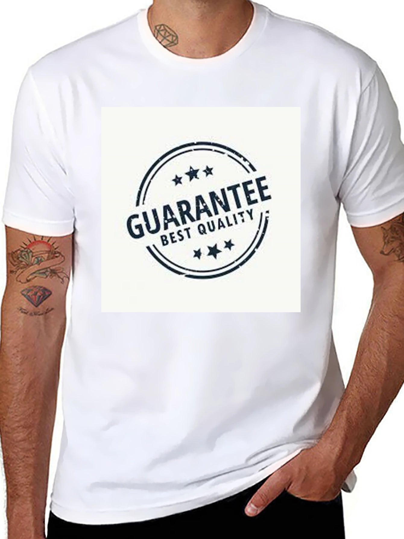 Mens Black T-Shirt - Guarantee Best Quality Print