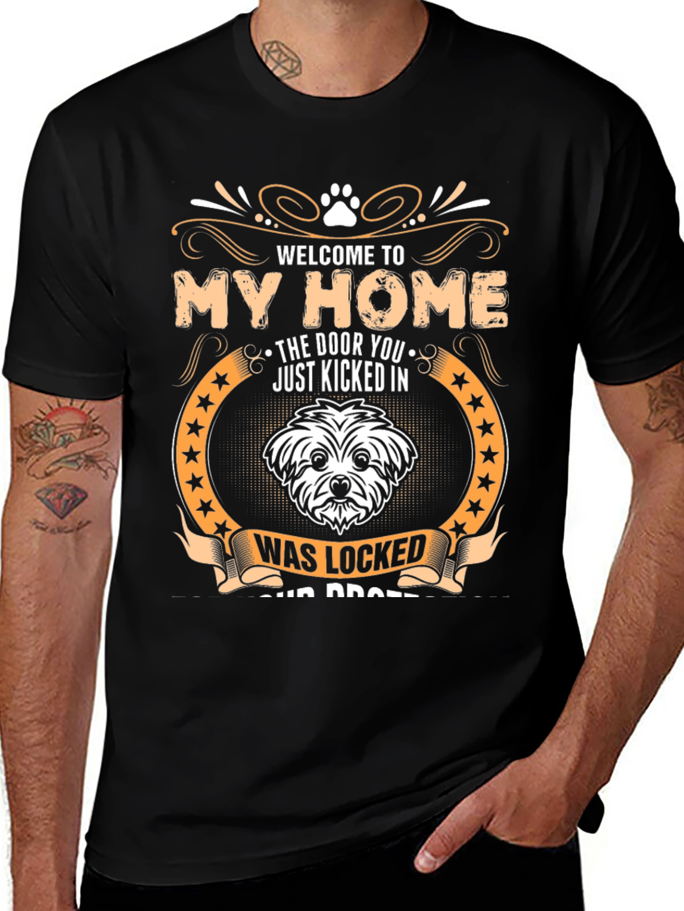 Welcome to My Home Dog Graphic T-Shirt