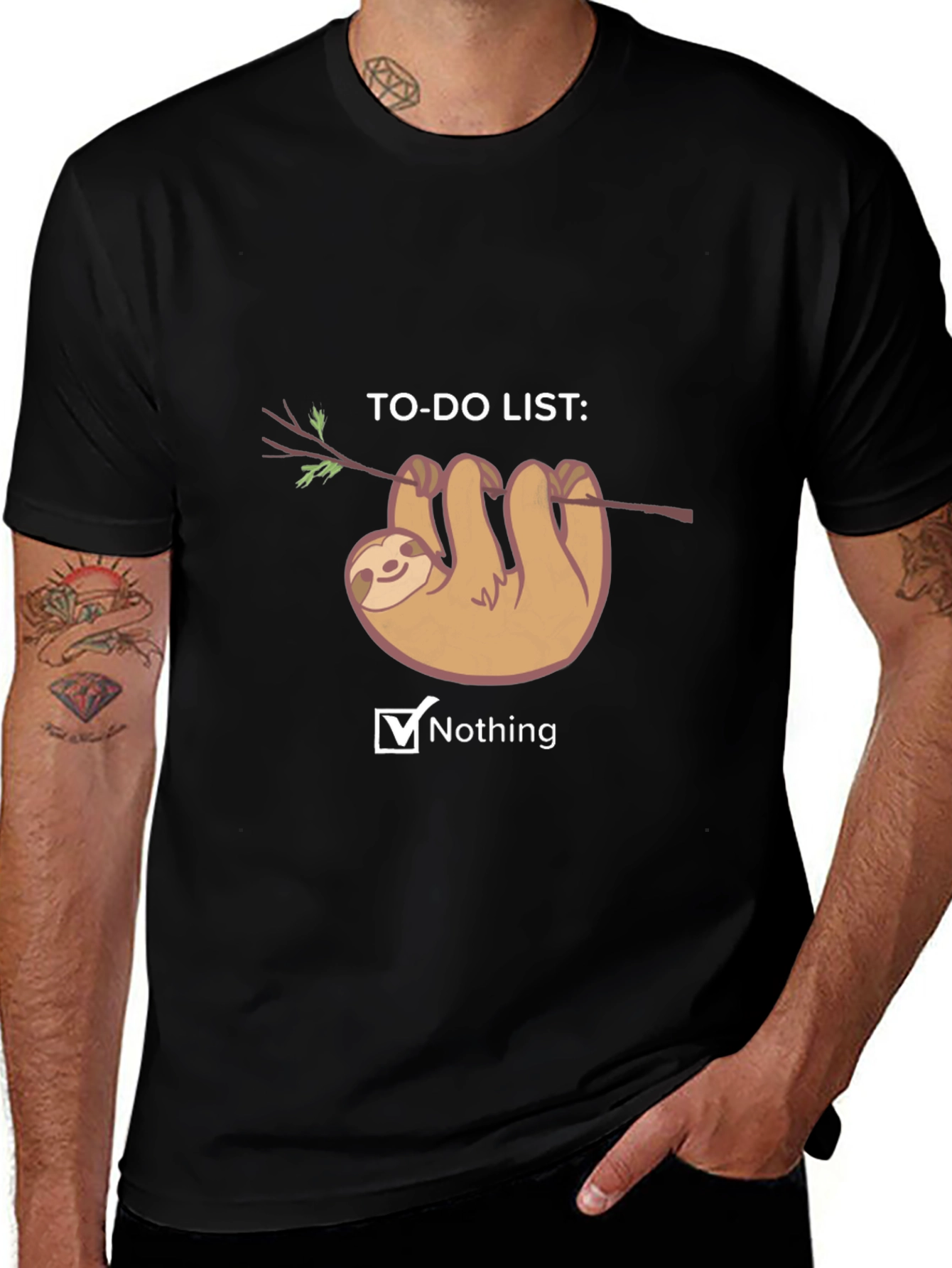 Sloth To-Do List Nothing T-Shirt