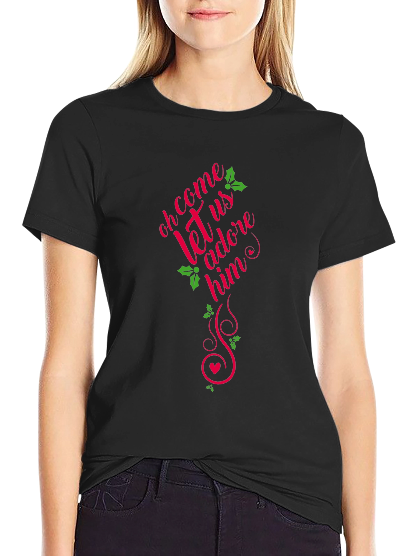 Oh Come Let Us Adore Him Christmas T-Shirt