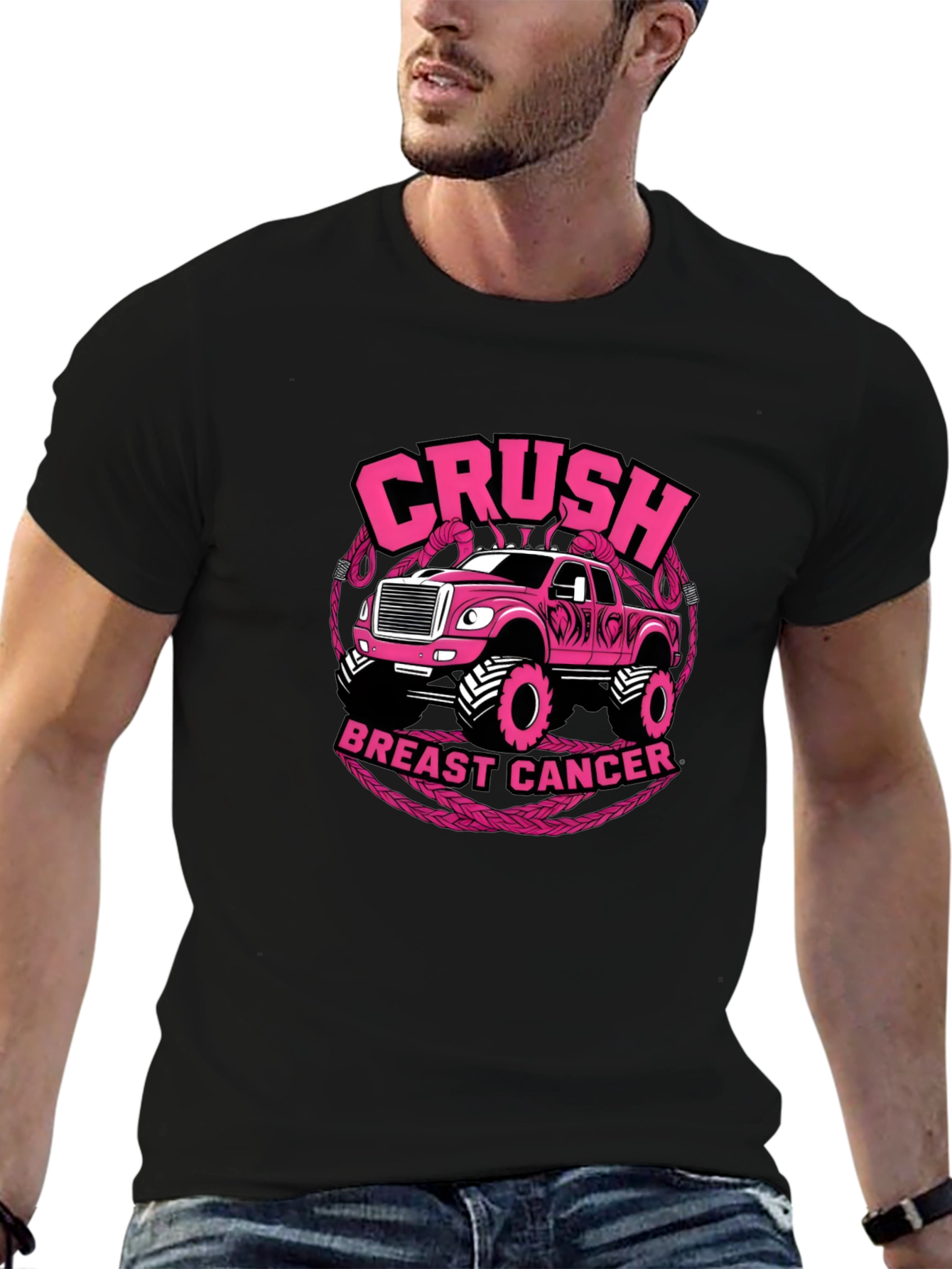 Crush Breast Cancer Truck T-Shirt
