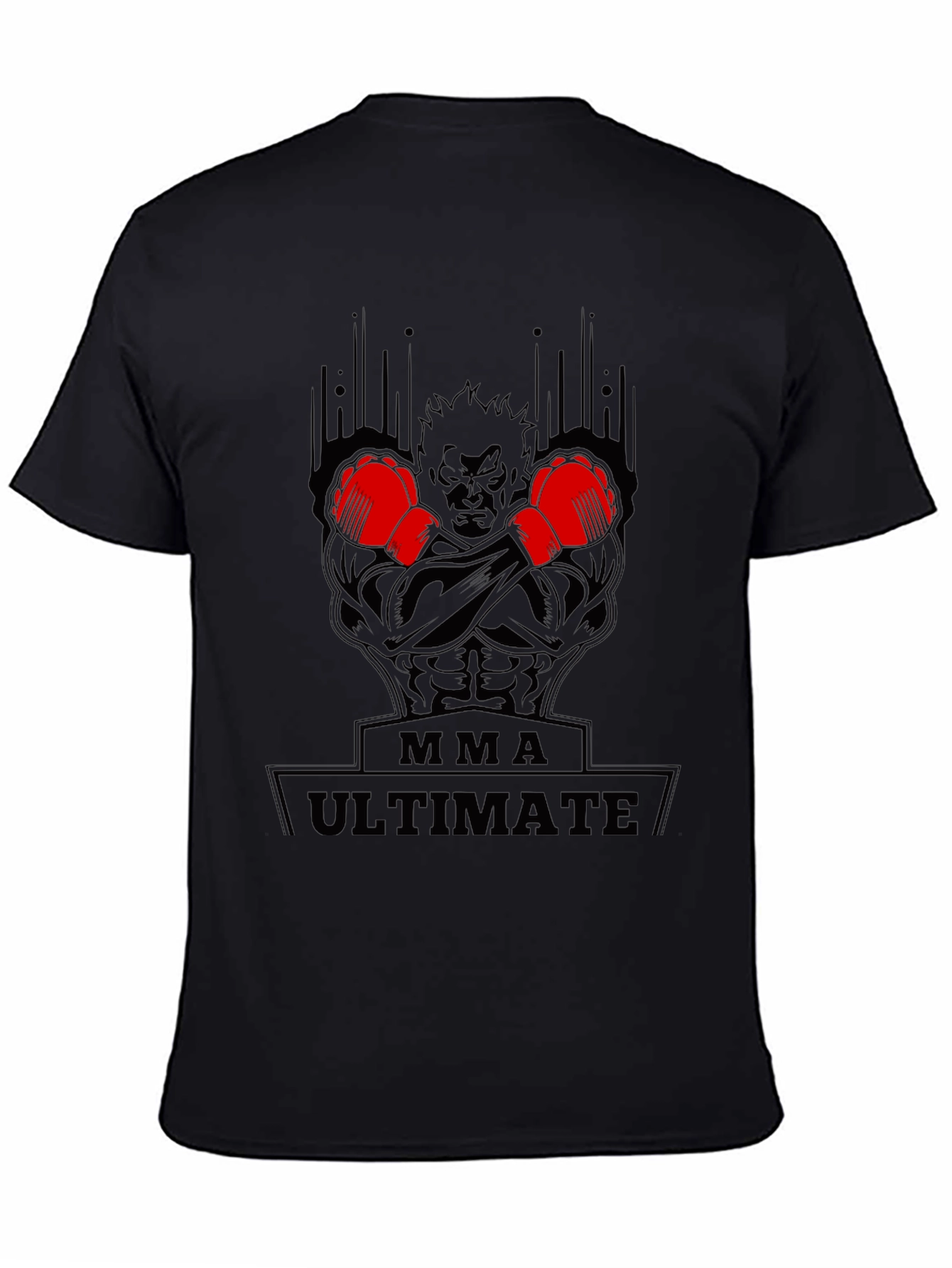 MMA Ultimate Black Graphic T-Shirt