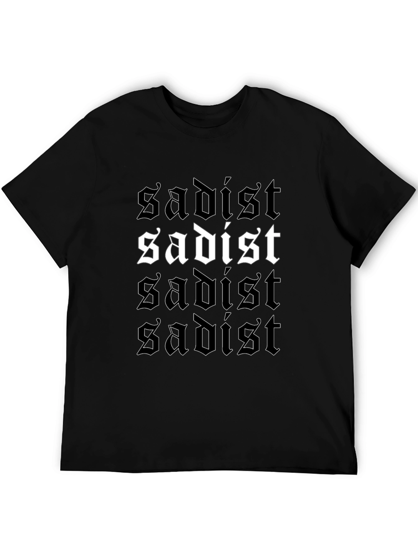 Sadist Graphic Tee - Edgy Black T-Shirt
